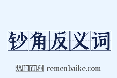 钞角反义词是什么意思的图片